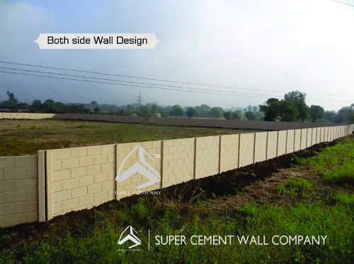 Polished Cement Precast Boundary Wall, for Construction, Size : Standard
