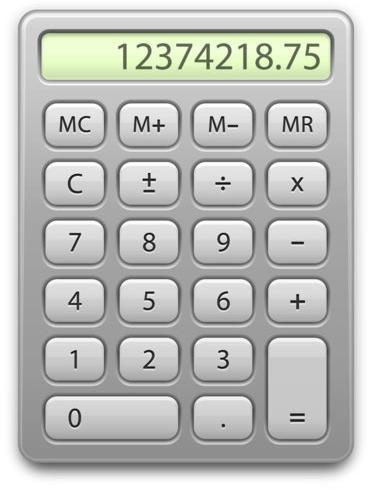 Plastic Pocket Calculator, for Office, Color : Silver