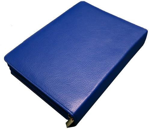Onego Blue Leather Book Cover, Shape : Rectangular