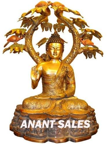 Anant Sales Brass Buddha Statue, Color : Multicolor