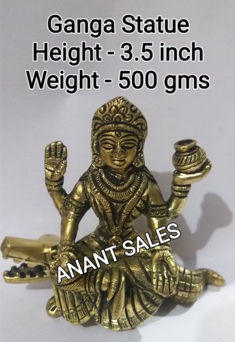 Brass Ganga Mata Statue