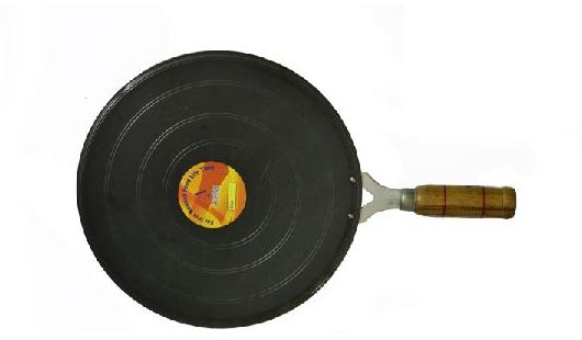 Coated Iron Wooden Handle Dosa Tawa, Handle Length : 5inch, 6inch, 7inch