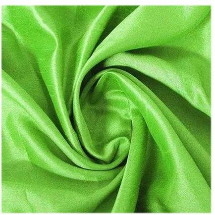 Taffeta Silk Fabric, Color : Green