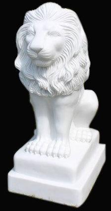 Marble Lion Statue, for Exterior Decor, Pattern : Plain