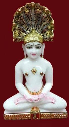 Plain Marble Parshwanath Statue, Feature : High Quality