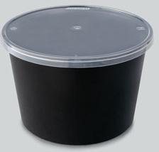 1200ml Black Plastic Container