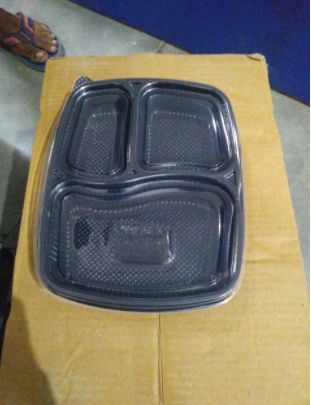 3 CP Meal Tray with Lid, for Food Packaging