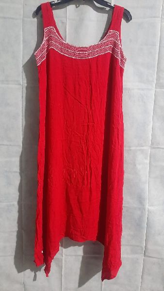 Rayon Plain Ladies Jumpsuit, Color : Red