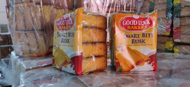 Good Luck Bakers Smart Bite Rusk, for Breakfast Use, Packaging Size : 20 Pcs.