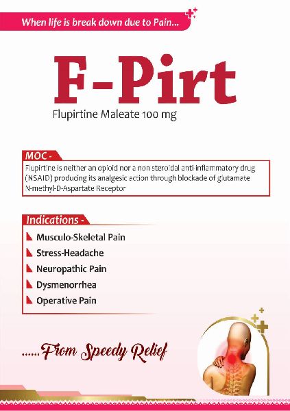 Flupirtine Maleate 100 mg, Form : Tablets