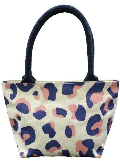 12 oz natural canvas padded rope handle printed tote bag, Style : Handled
