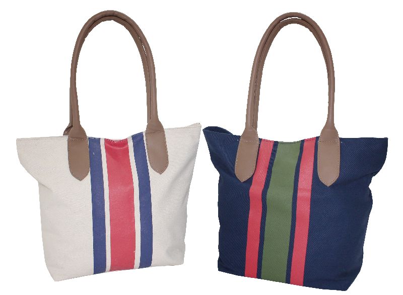 12 Oz pu padded rope handle dyed canvas tote bag
