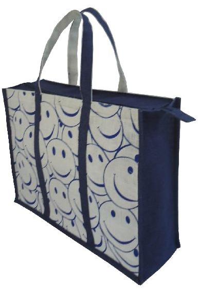 PP Laminated Jute Shopping Bag With Jute Handle, Usage : Use