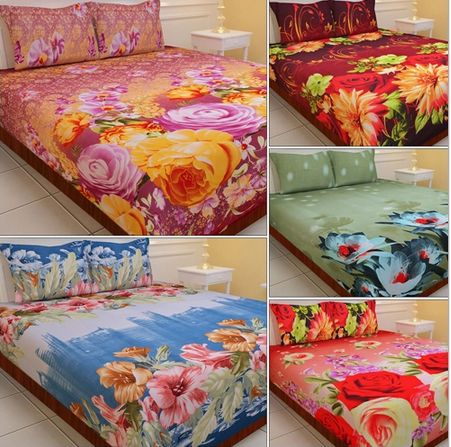 100% Cotton printed bedsheets, Feature : Washable