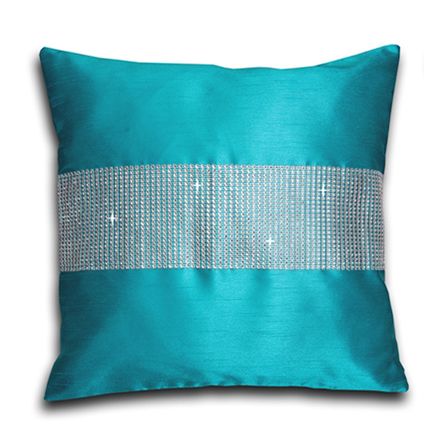 Sky Blue Silk Cushion Covers
