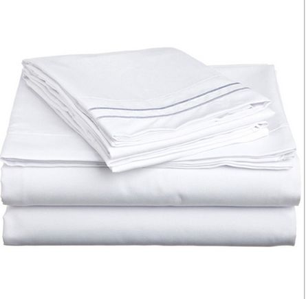 Plain Satin White Bedsheets, Feature : Washable