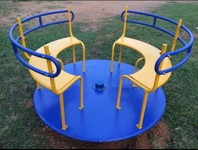 Mild-steel Carousel Merry Go Round, for Outdoor, Capacity : 0-3 Children