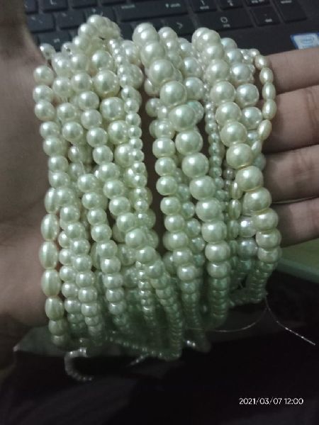 4mm glass pearl bead, for manufacturing, Color : offwhite