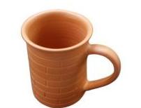 Round Ceramic Coated Terracotta Cup, for Drinking Use, Pattern : Plain