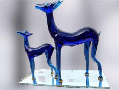 Crystal Deer Statue, Pattern : Plain