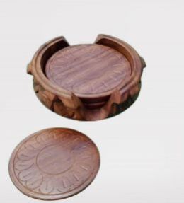 Round Wooden Coaster, For Tableware, Feature : Light Weight