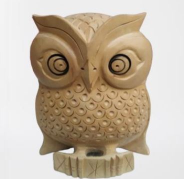 Wooden Owl Statue, for Decoration, Feature : Best Quality, Complete Finishing