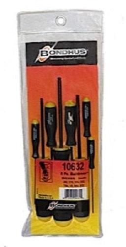 Bondhus 10632, Set 8 Ball End Screwdrivers .050-5/32