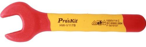 Proskit HW-V117B, VDE 1000V Insulated Single Open End Wrench 17mmHW-V117B