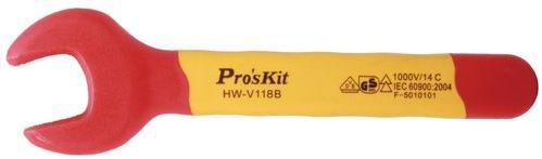 Proskit HW-V118B, VDE 1000V Insulated Single Open End Wrench 18mmHW-V118B