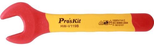 Proskit HW-V119B, VDE 1000V Insulated Single Open End Wrench 19mmHW-V119B