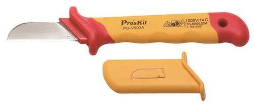 Proskit PD-V003A, VDE 1000V Insulated Straight Blade Cable Knife 54x186mm-