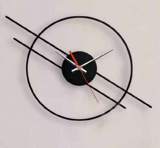 Decorative hanging wall clocks, Color : Black