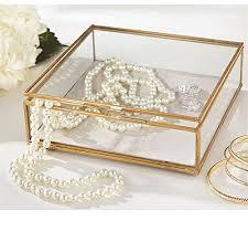 Glass jewelry storage box