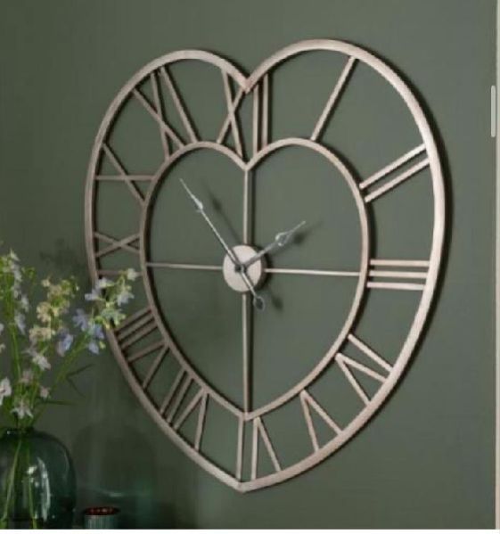 Heart Shape Wall Hanging Clock