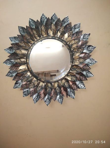 Multi color wall hanging mirror