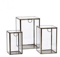 Tall glass storage box