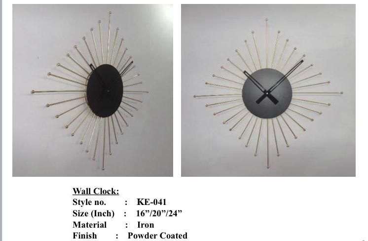 Wire Decorative Wall Hanging Clock