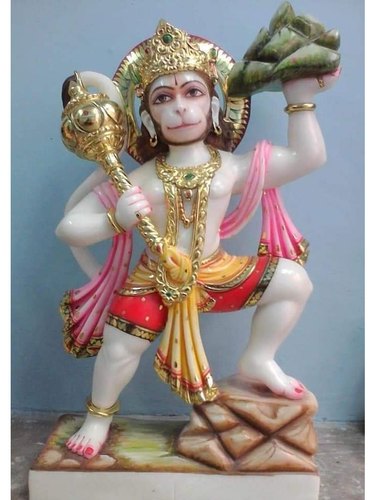 18 Inch Marble Hanuman Ji Statue