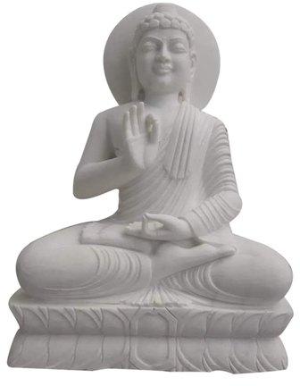 24 Inch Marble Buddha Statue, Color : White