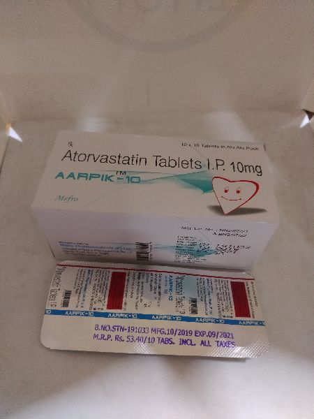 AARPIK - 10 ( Atorvastatin Calcium 10 mg Tablets )