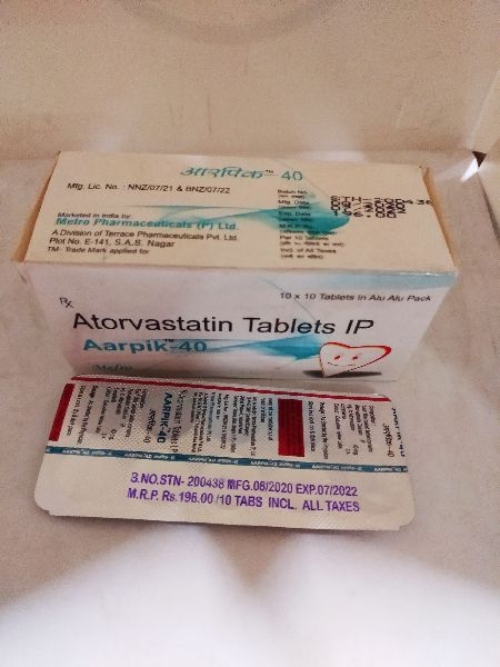 AARPIK - 40  ( Atorvastatin  Calcium 40 mg tablets )