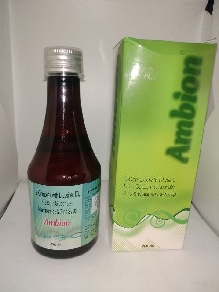 Ambion  (  B- Complex With L - Lysine HCL. Calcium  Gluconate Zinc & Niacinamide Syrup )