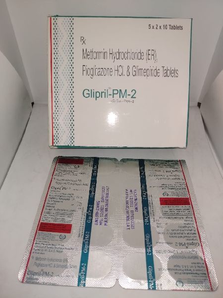 Glipril - PM - 2   (  Metformin  Hydrochloride ( ER) Pioglitazone hcl. &  Glimepiride  Tablets  )