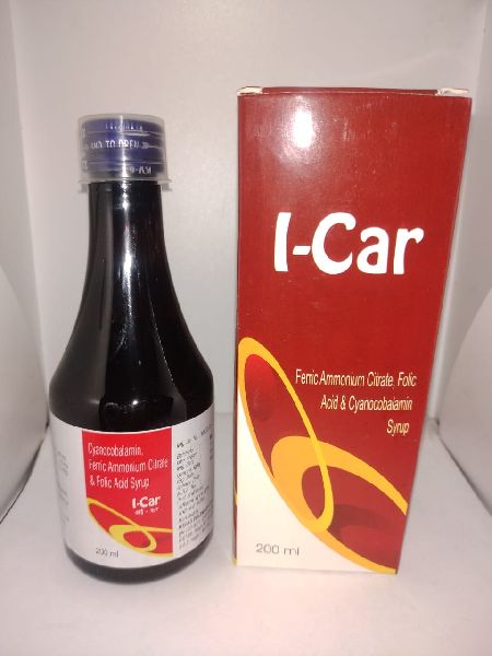 I - Car  (  Ferric Ammonium Citrate Folic Acid  Cyanocobalamin Syrup )