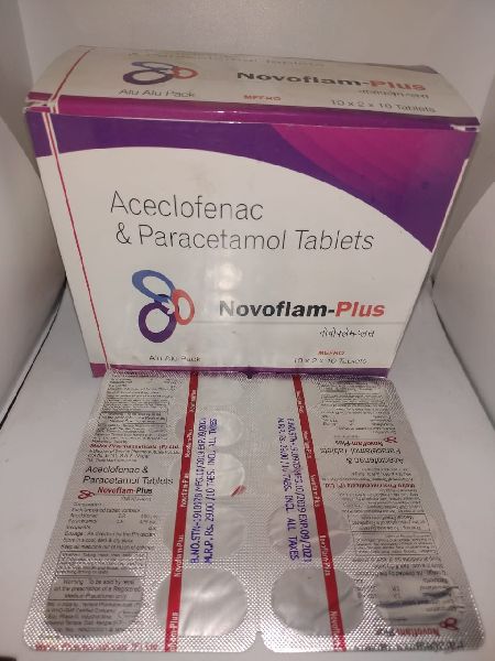 Novoflam - Plus  (Aceclofenac 100 mg + paracetamol 325 mg  )