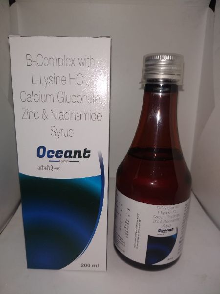Oceant Syrup (  B- Complex With  L - Lysine HCL Calcium Gluconate Zinc &amp;amp; Niacinamide Syrup )