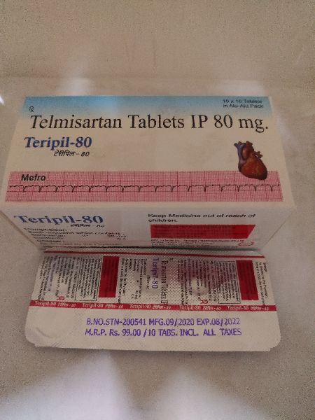 Teripil  - 80  ( Telmisartan 80 mg Tablets  )