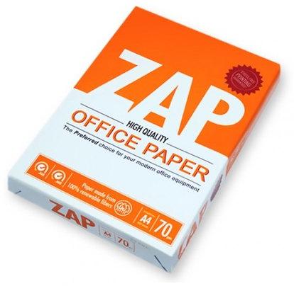 ZAP A4 Copier Paper, Size : 210x297mm, 8.5x11inch, 8.5x14inch