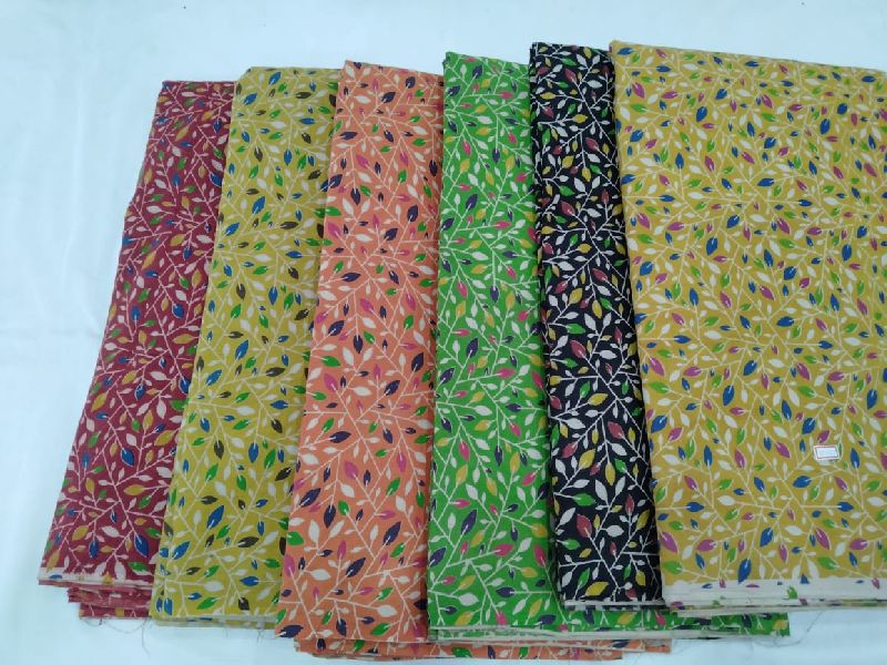 Kalamkari printed reyon fabric, Roll Length : 10 Mtrs