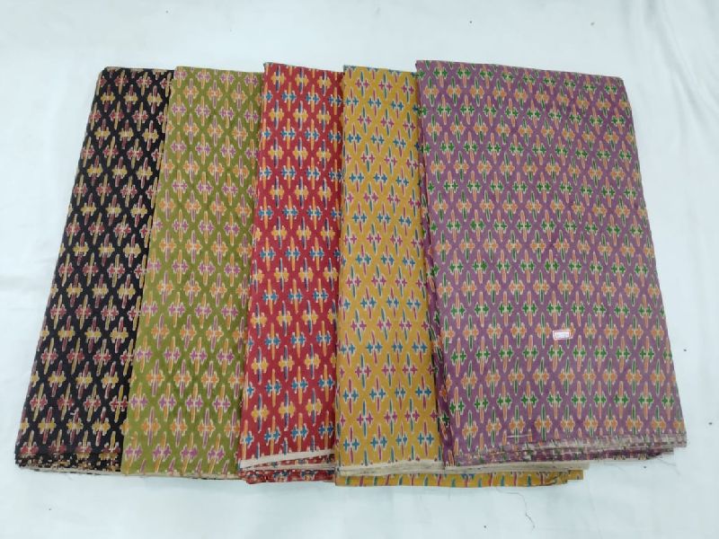 Kalamkari screen printed reyon fabric, Technics : Handloom